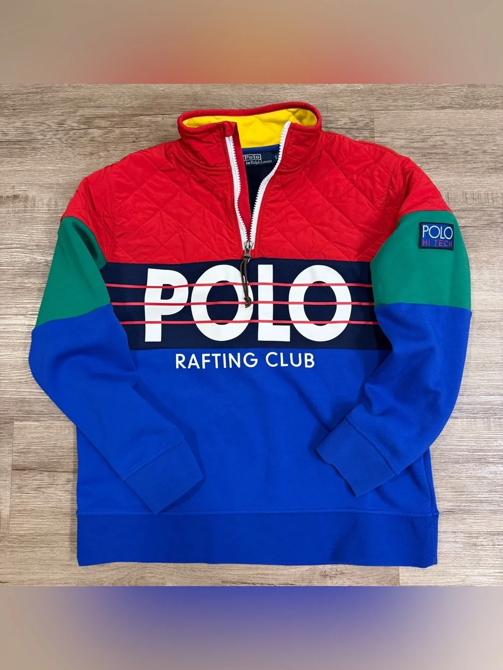 Polo Ralph Lauren Rafting Club Hi-Tech Quarter-Zip Pullover Sweater Size XL